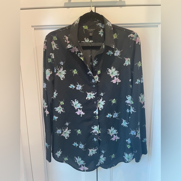 Banana Republic Black Floral Dillon Shirt - Picture 2 of 6